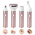 4 in 1 Hair Trimmer Painless Hair Razor Electric Nose Eyebrow Legs Remover Bikini Hair Trimmer for Women Face and Body