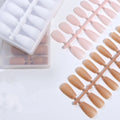 Professional High Quality 4 Designs Multicolor Press on Nails Tips 240pcs Box Wholesale Solid Colors Full Cover