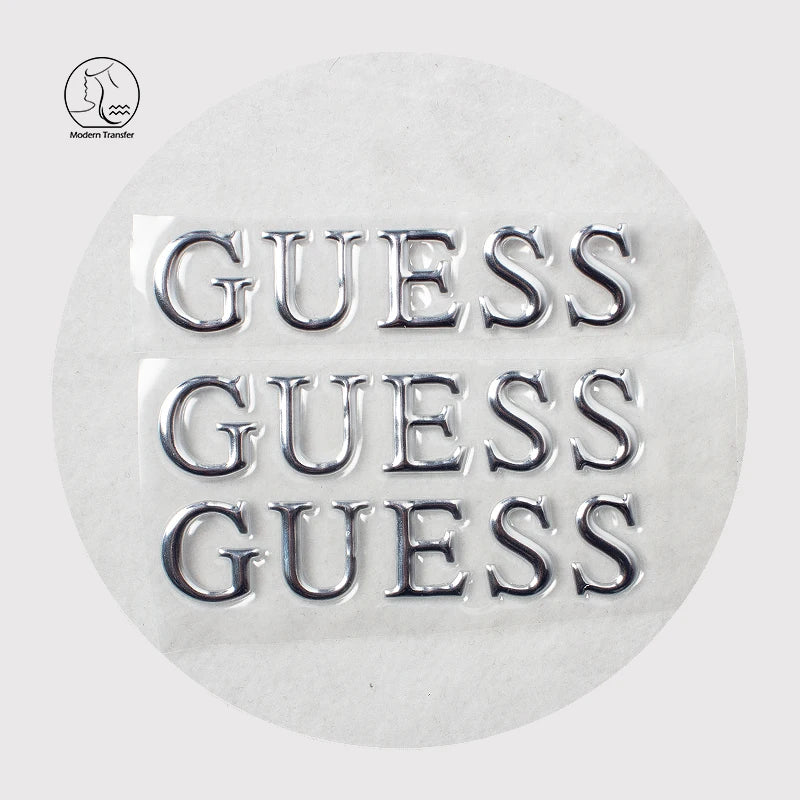 Yunshang Factory Garment  Labels Wholesale Custom Embossed Silver Logo Iron Soft TPU Patches Heat Transfer Printing for Clothing