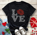 2025 Dongguan Factory Wholesale 100% Cotton Formal Letter love Rhinestone Printing Apparel Clothing t Shirt Supplier