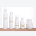 Opal White Glass Bottles 20ml to 100ml Range Empty Cosmetic Serum Pump Jars with Plastic Cap Porcelain Cream Jar 5g 50g Sizes