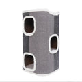 3-Storey  Modern Cat Condo HouseCovered Cat Cave Beds Furniture With Scratch Pad and Hideaway Cat Cave Climbing