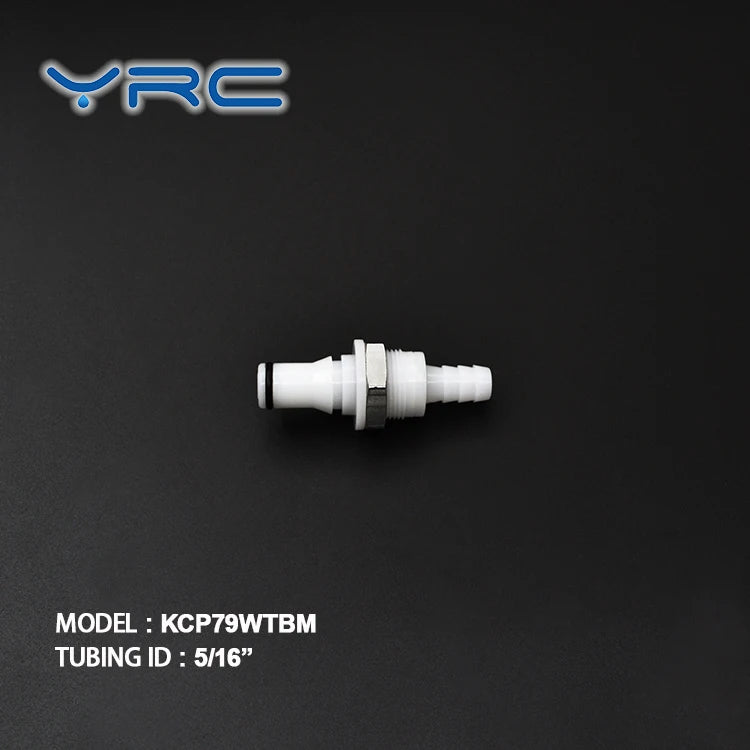 YRC POM Plastic Brass Chrome Plated SUS 316 Lock Hose Barb Fittings Welding Fittings 7.9mm Tubing ID Vacuum 60psi All Pipes