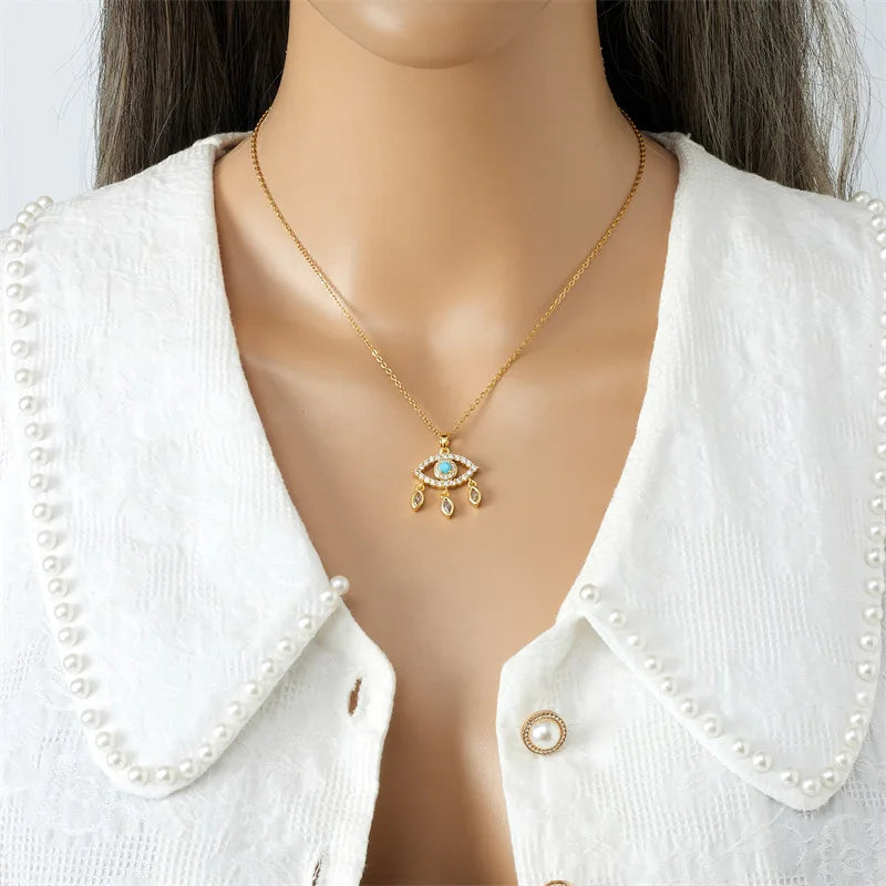 Hot Sale Exquisite Evil Eye Necklace Amulet Necklace Protection Against Evil/Danger/Disease Gift