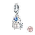 Custom 925 Silver 3d Crab Cute Animal Fine Pendants Charms 2025 Luxury Designer Zircon Pearl Summer Bracelet Diy Jewelry Charms