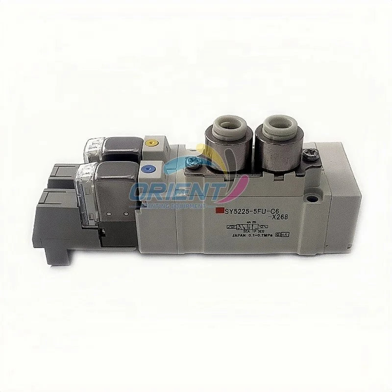 Original New SY5225-5FU-C6-X268 Solenoid Valve for Man Roland Double Head Valve SY52255FUC6X268 Printing Machine Spare Parts