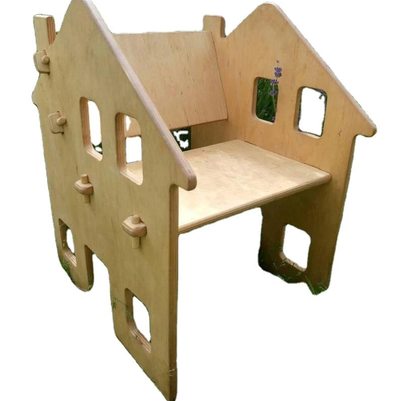 Chair Dollhouse Desk Learning Tower Christmas Gift Montessori Wooden Multi 2 in 1 Study Play Table According to Kids Habit