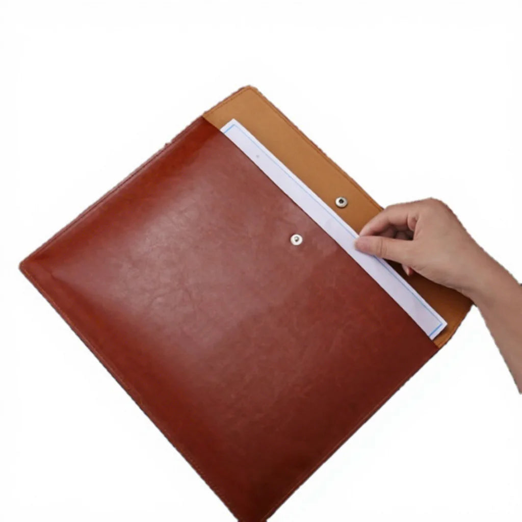 EEGO Office Supply Portfolio Case Custom Conference Presentation Business A4 Pu Leather File Folder with Custom Logo Custom Size