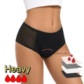 6XL High Waist Period Panties Plus Size 4-Layer Leakproof Menstrual Underwear for Women