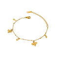 G4003 Wholesale Stainless Steel 18k Gold Plated Bee Charm Bracelet with Zircon Hand Chain Fashion Jewelry Bracelet for Women