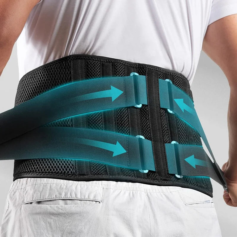 Youjie Breathable Elastic Spandex & Nylon Lumbar Support Belt with Removable Pad for Men and Women Lower Back Pain Relief
