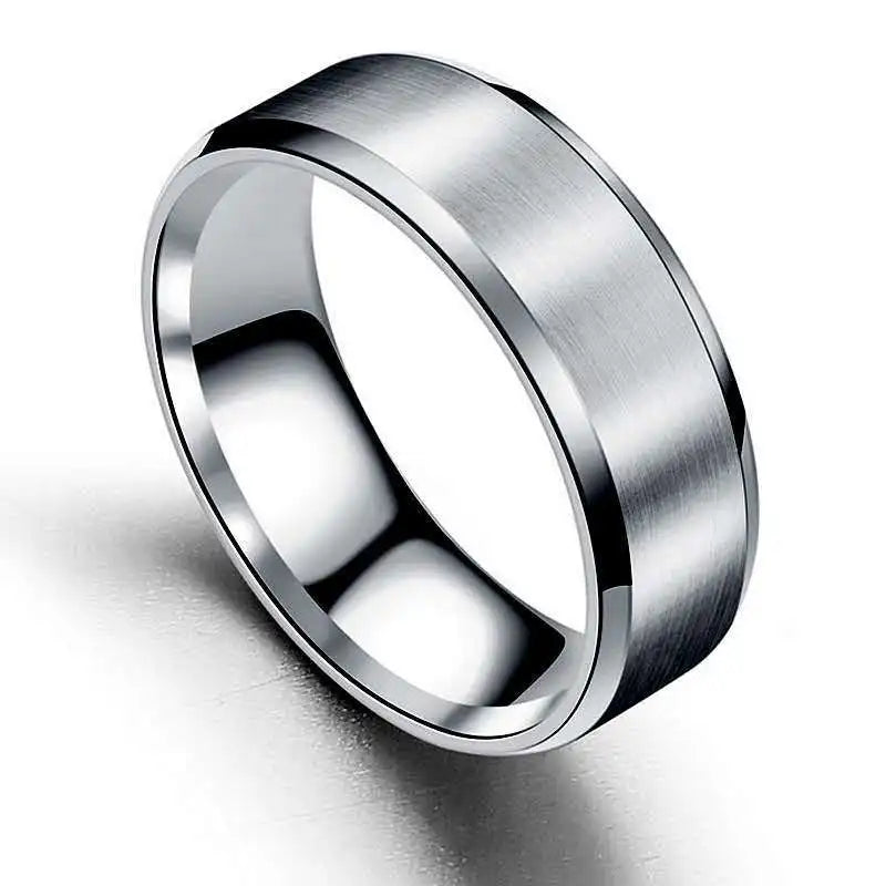 Minimalist Stainless Steel Signet Ring for Women Fashion Gold and Black Basic Jewelry Classic Engagement Style for Men