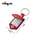 Low MOQ Fast Custom logo Laser Engraving Blank Leather Cover Sublimation Keychains