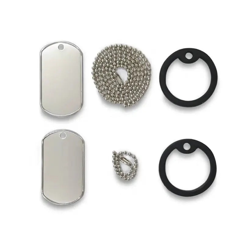 Custom logo Enamel Laser Engraving Metal Zinc Alloy Stainless Steel  Dog Tags