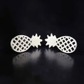 925 Sterling Silver Pineapple Stud Earrings for Women Girls Fashion Jewelry Brincos Brinco