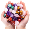 2-3cm Rose Quartz Reiki Healing Kit Polished Crystal Tumbled Stones with 7 Chakra Gravel Specimen Wholesale