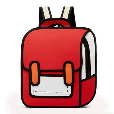 Custom Creative Comic Teenager Student Unisex Cartoon Boys Girls Laptop Primary School Satchel 2D 3D Waterproof External Frame