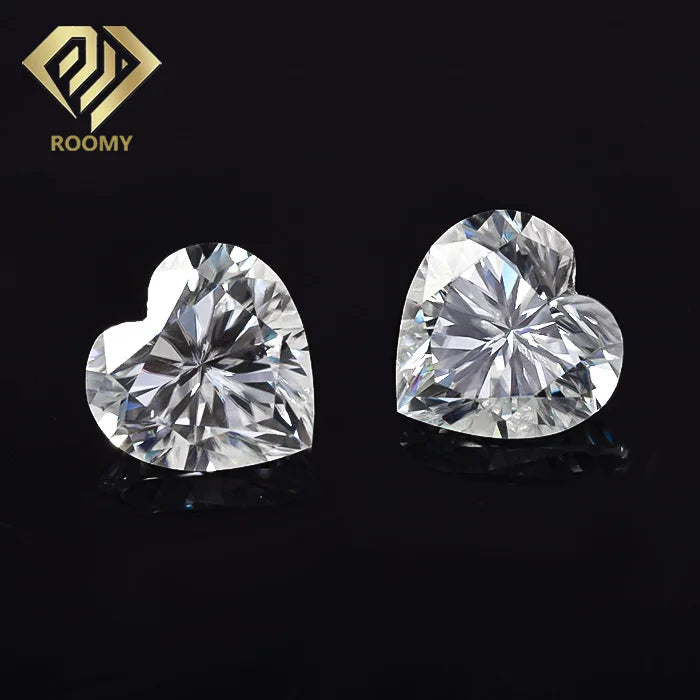 Wholesale Synthetic Diamond Heart Cut White Cubic Zirconia Lab Created Loose Gem Stone for Jewelry