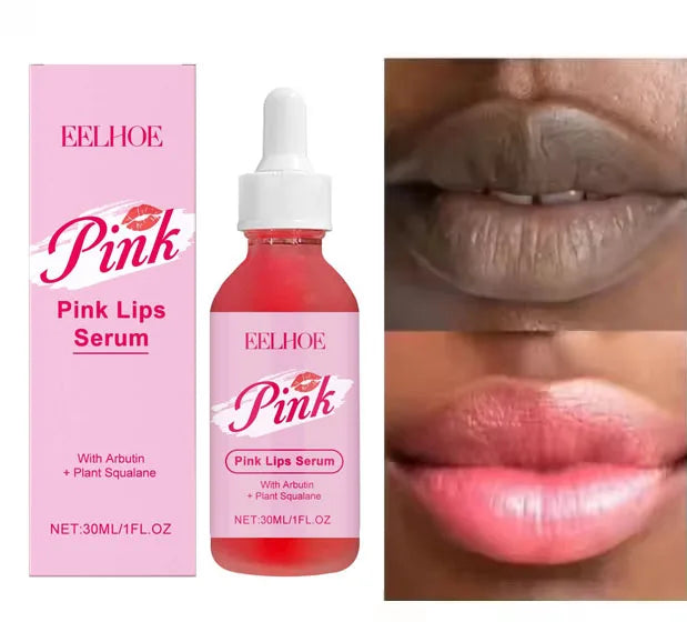 Wholesale Pink Lip Whitening Treatment Serum Daily Moisturizes Dry and Cracked Lips