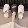 Summer New Style Flat Non-Slip Versatile Cross-Strap Sandals for Women Soft Bottom Outdoor Slippers