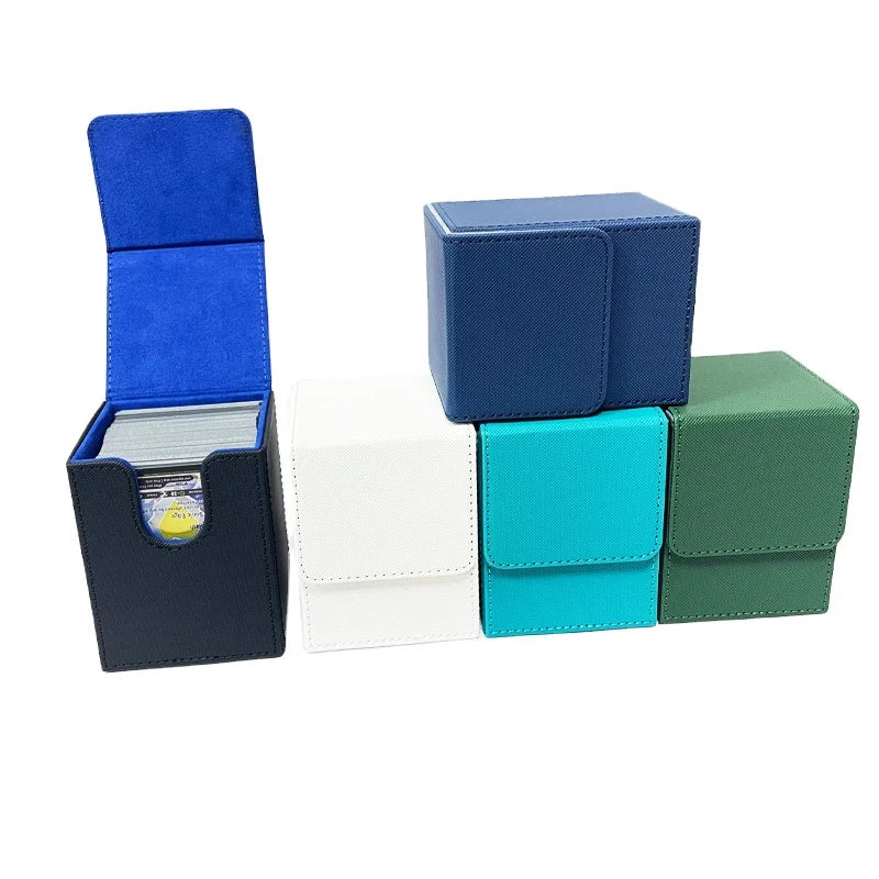 Torson PU 100+ Acrylic Playing Cards Storage Leather Deck Box Customizable OEM 100 Cards Board Game Deck Case Printed Gift