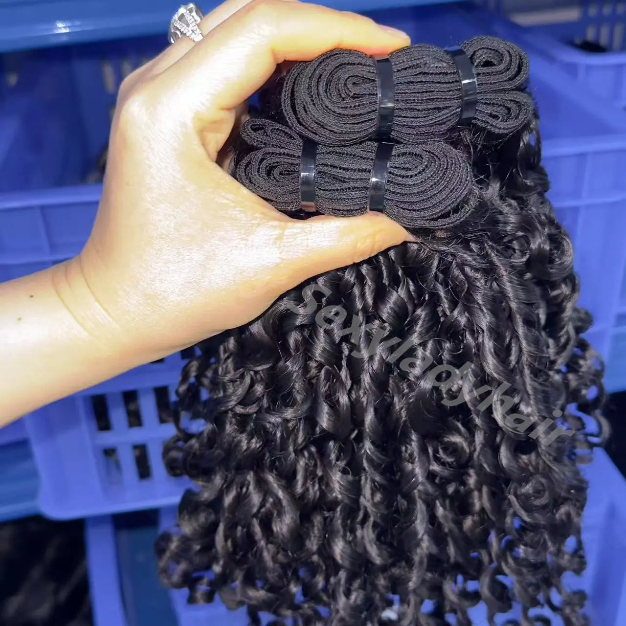 WD2 Sexyladyhair Hair Super Cuticle Aligned Raw Hair Bundles Pixie Curly Natural Human Hair