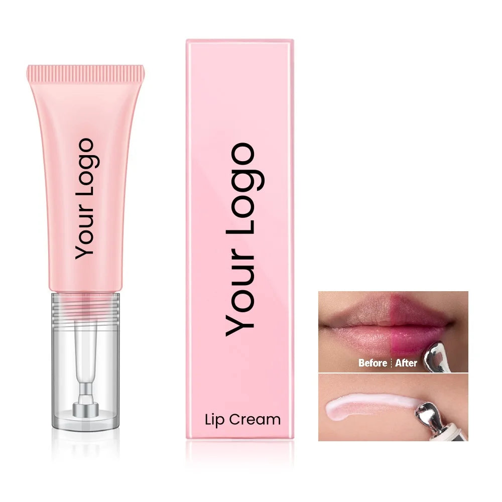 Wholesale Moisturizing Pink Lip Balm Squeeze Tube Nicotinamide Lightening Bleaching Red Lip Tint Cream Non-Greasy Texture