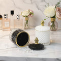 Wholesale 10 oz Empty Unique Luxury Black Candle Jars Holders Container Vessels Glass With Lid for Home Decoration