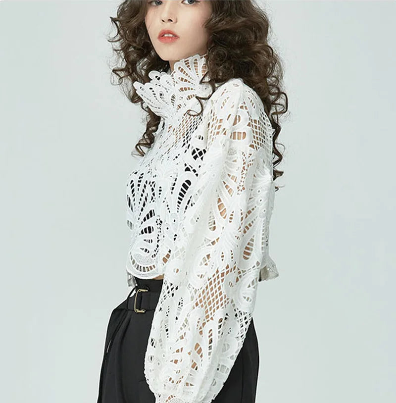High-end Laser Hollow Chiffon Designer Embroidery Dress Lace Fabric