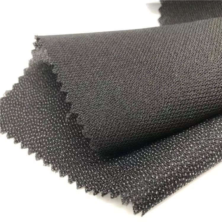PA PES 30d 50d 75d Waterjet Loom Double Dot Woven Fusible Interfacing Interlining Fabric Tailoring Material