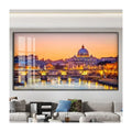 Muslim Wall Decor Mecca Canvas Painting Caaba Art Framed Building and Landscape Style Home Decor for Living Room