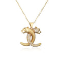 Copper Plated 18K Gold Zircon Jewelry Popular in Europe and the United States Simple Design Leopard Pendant Necklace