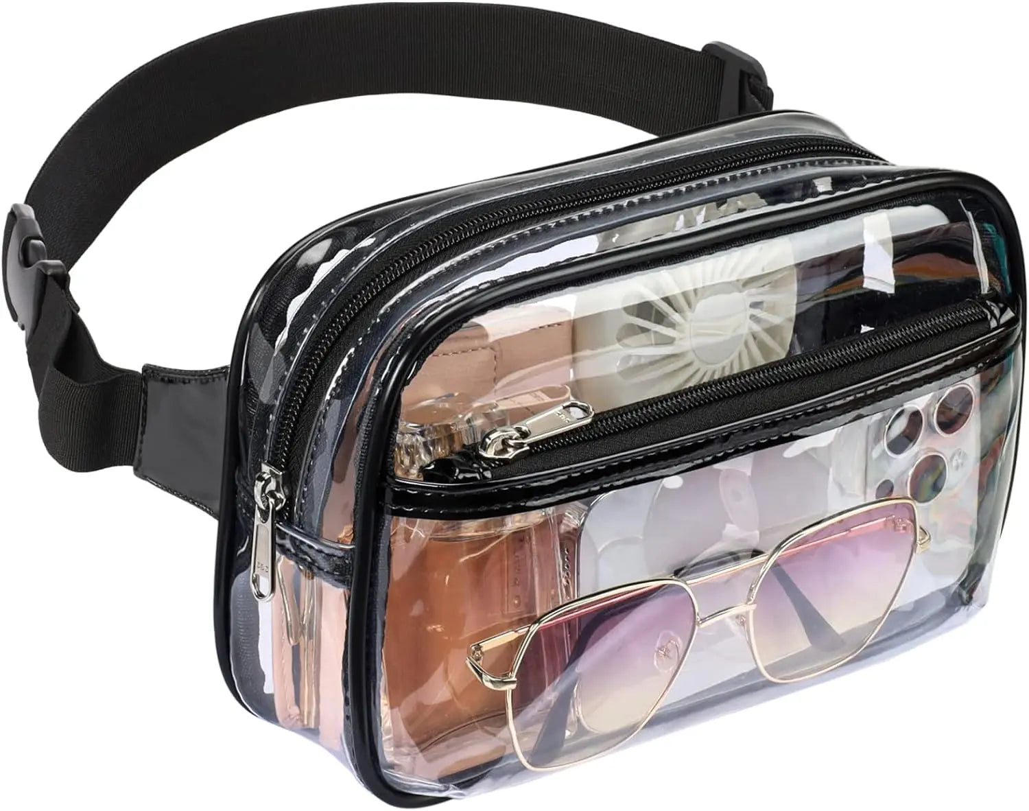 Custom Bulk Best EDC Pvc Clear Transparent Fanny Pack for Women Girl