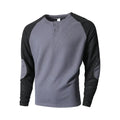Factory Supply  Knit Long Sleeve Black Crew Neck Mechanic Work  Welding FR Work Henley Shirt