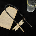 TongLing Italy Retro Handmade Animal Gold Plated Necklace Rhinestone Dragonfly Dainty Necklace for Wholesale