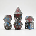 LM DND Warrior D20 Carving Dice Set 16mm Black Zinc Metal for DND 5E Games