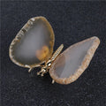 Huiying Butterfly Coaster Hot Sale Customized Grey Agate Butterfly Coaster Crafts
