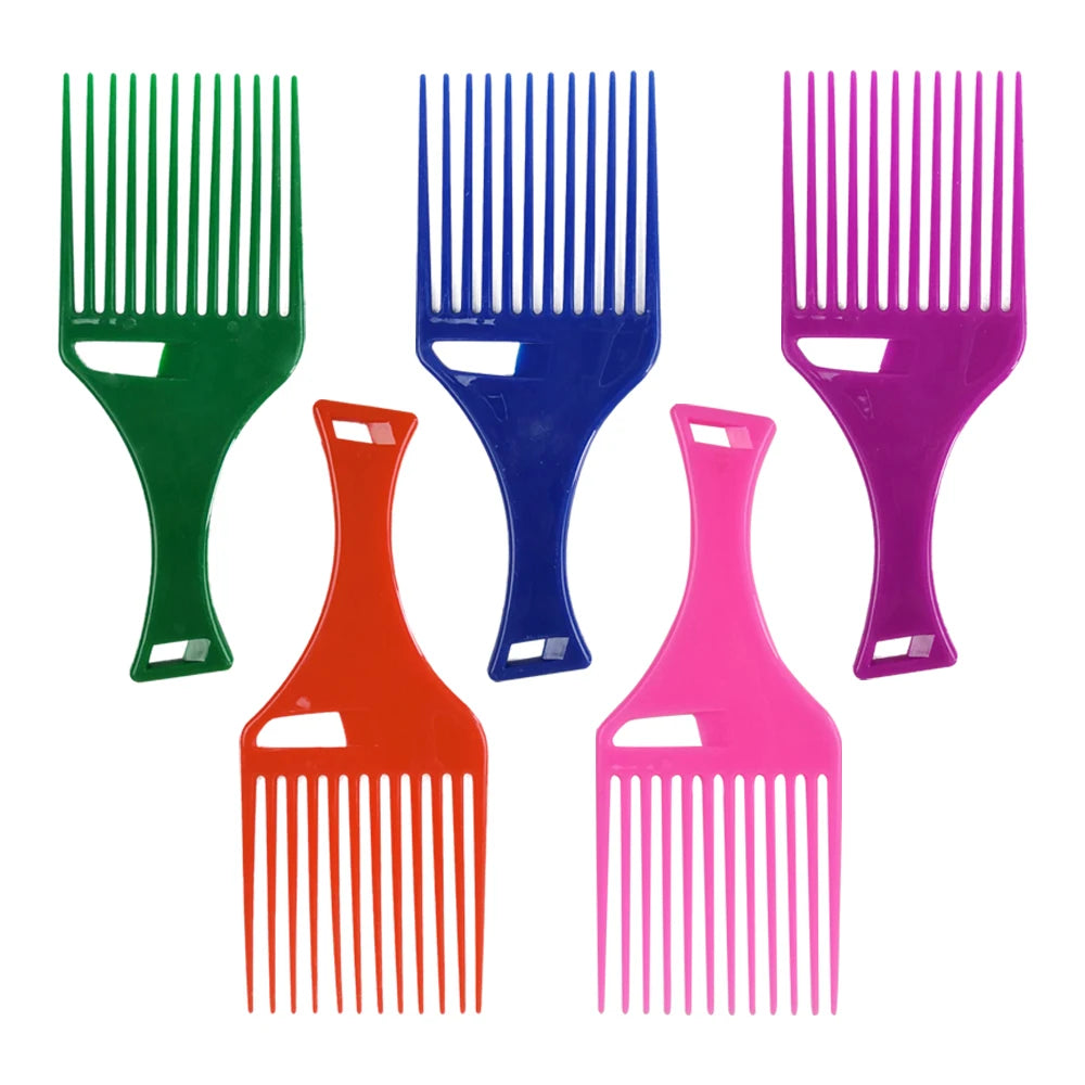 Wide Tooth Custom Personalized Plastic Large Hair Comb Oil Slick Styling Comb for Curly Afro Care Comb