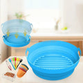 Circular Foldable Food Grade Silicone Baking Tray Heat Resistant & Food Safe Air Fryer for Restaurants