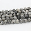 Wholesale Natural Stone Grey Map Jasper Beads 4 -12 mm Round Beads Jasper for Jewelry Making