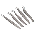 GLAMLASH Stainless Steel Non-Magnetic Eyelash Extension Tweezers Accurate Makeup Tools for Volume Fake Lashes New Generation