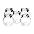 Decorative Side-Standing Glass Kitchen Storage Jar Container for Condiment Spice Honey 180ml 380ml 480ml with Metal Screw Lid