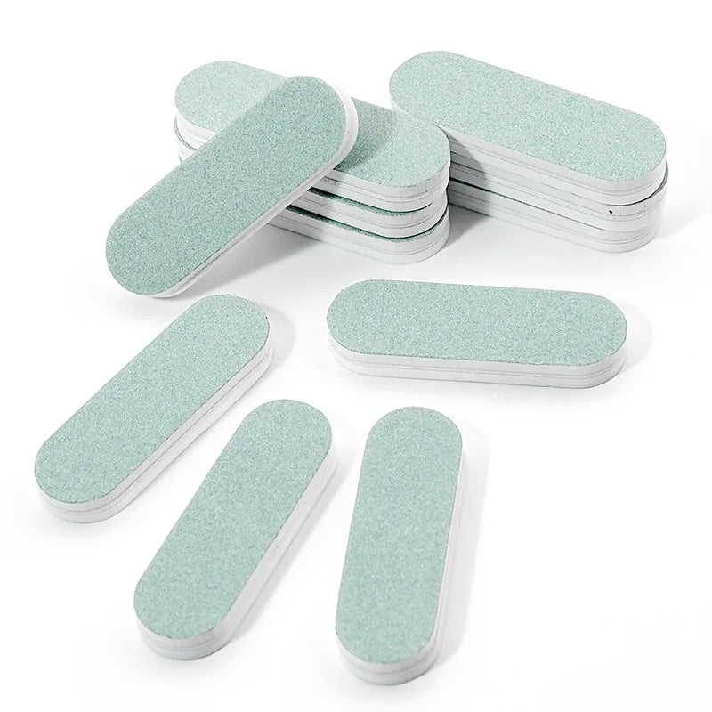 EYL Mini Double-Sided Polished Strip Green White Shiny Nail File Nail Buffer Polishing for Nails