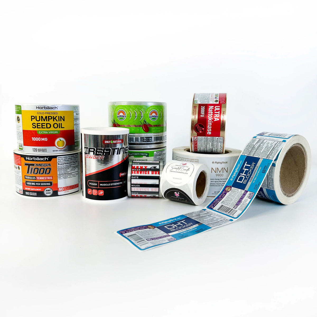 Custom Self Adhesive Full Color Waterproof Vinyl Roll Sticker Labels for Beer Cans and Bottles with UV Printing and Custom Logo