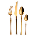Gold Cutlery Set for Wedding 304 Stainless Steel Cutlery Set Mirror Small Waist Classic Design Cutlery