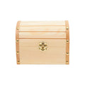 Wooden Treasure Chest Boxes Rectangle Shape with Hinged Lid Perfect for DIY Crafts Wedding Decor Jewelry Storage & Gift Boxes