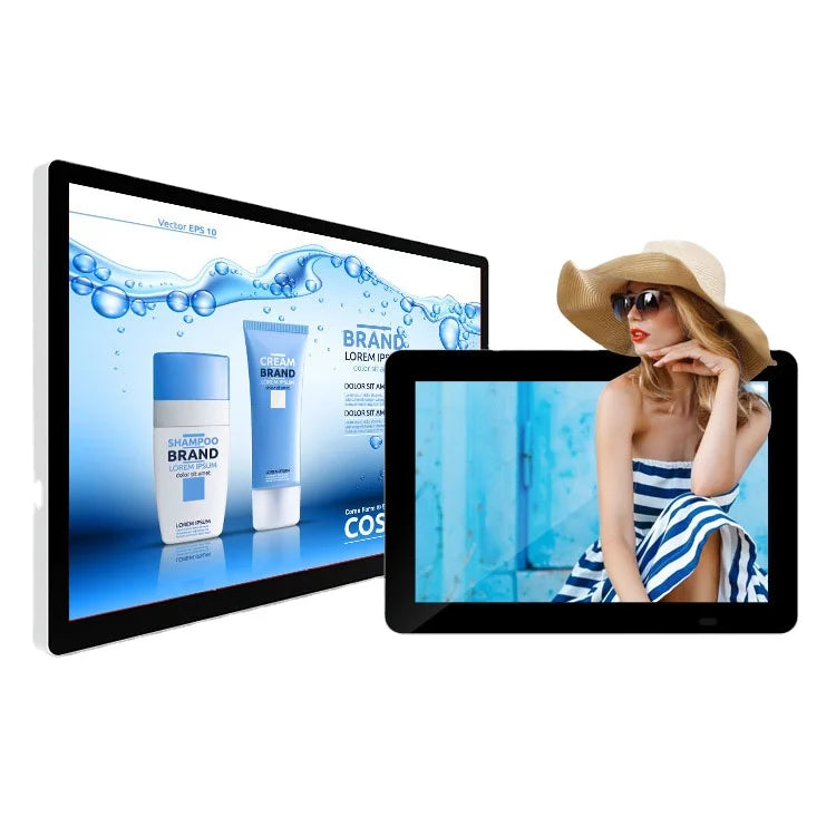 55 Inch 4K Indoor Digital Advertising Screen Wall Mounted LCD Monitor for Retail Store and Elevator Video Advertising