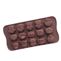 Saffron 15 Cavity Silicone Candy Mold Mixed Animal Designs LOVE Letters Zoo Elephant for Baking Chocolate Other Confections