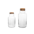 250ml 500ml 1000ml clear Glass Wedding Flower Vase Luxury Candle Jars With Cork Lids Wholesale