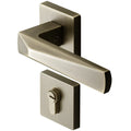 Modern New Design Zinc Alloy Square Bedroom Door Handles Wooden Interior Lock Handle Set for Bedroom Use
